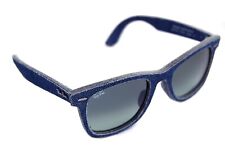 Ray-Ban DENIM WAYFARER Rb2140f 1163/71 52mm Hommes Soleil Bleu Gris Très Rare