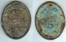 Plaque de métier - Postes aux chevaux relais de CHEMILLE Postillon n° 1