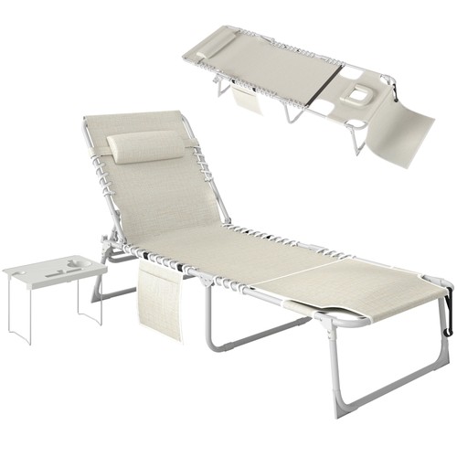 Folding tanning chaise lounge - chaise,