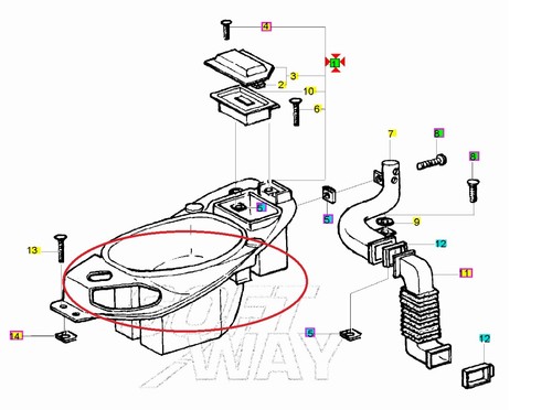 Compartiment sous selle casque - compartiment,