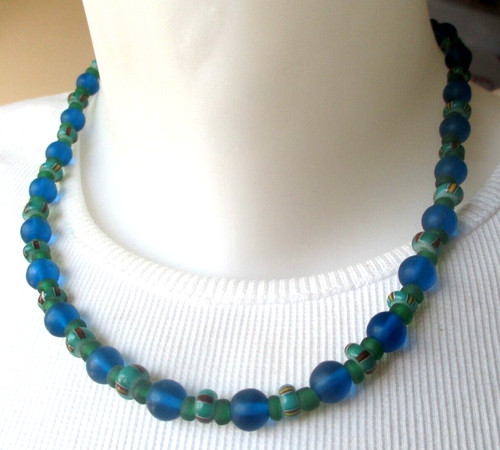 Ancien collier perles pâte - ancien,
