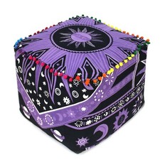 Housse De Pouf Indien Mandala