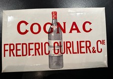 Rare Plaque Publicitaire Glacoide Cognac Frédéric Curlier et cie 1960