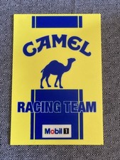 Rare Ancienne Vrai Plaque Plastique Publicité Camel Racing Team Formule 1 Senna