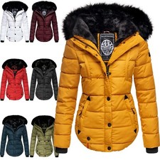 Marikoo Femmes Hiver Veste Matelassée Court Manteau Parka Doublé Capuche
