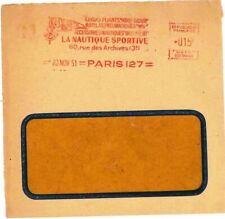 S460. LETTRE PARIS 127 - NAUTIQUE KAYAK MATELAS PNEUMATIQUE - 1951