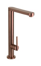 Mitigeur d'évier de cuisine moderne couleur PVD cuivre brossé avec bec réglable 