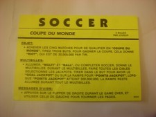 cartes pour flipper: WORLD SOCCER CHALLENGE