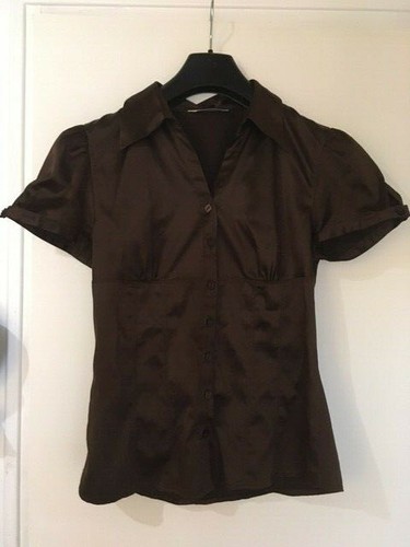 Chemisier en satin marron - ++++,