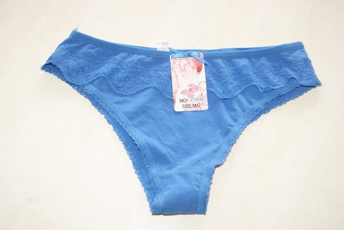 Culotte tanga bleue neuve - culotte,