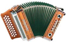 Alpenklang Mini Harmonium Bois Accordeon Diatonique B-Es-As 31 Boutons 11 Basses
