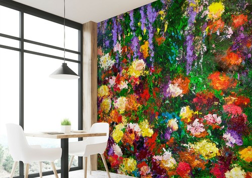 Papier peint couleur - peint, 3d