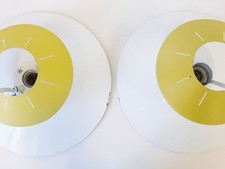 PLAFONNIER OU APPLIQUE JAUNE LOUIS KALFF PHILIPS 1950 VINTAGE ROCKABILLY 50S