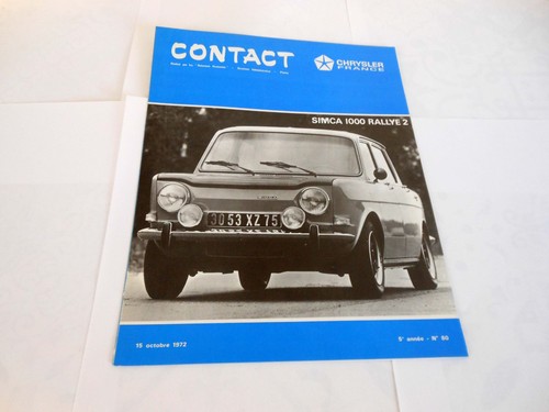 Simca 1000 rallye revue - simca,