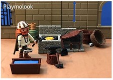 FORGE FORGE FORGERON YUNQUE - FORGE BLACKSMITH PIÈCES PLAYMOBIL MÉDIÉVALES NO...