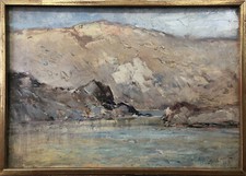 Emile Noirot (1853-1924), Huile Sur Toile, « Le Saut Du Perron » (32 X 46 Cm)