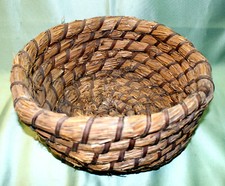  ART POPULAIRE Superbe ancienne panière à pain en paille tressée