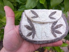 Aumonière Minaudière Sac Soirée Perles Broderie Vintage