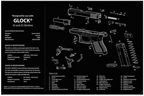 Tapis nettoyage glock 43 - glock, 42-43
