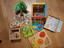 Lot jouets / jeux éveil éducatif enfant bois : puzzle jouet à suspendre cube