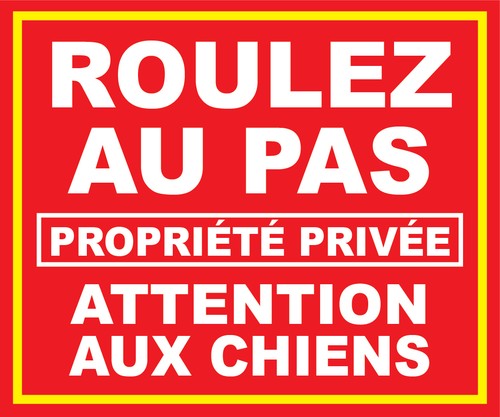 Panneau signalétique roulez