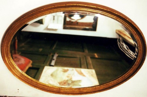 Miroir mural bois doré - mural, en