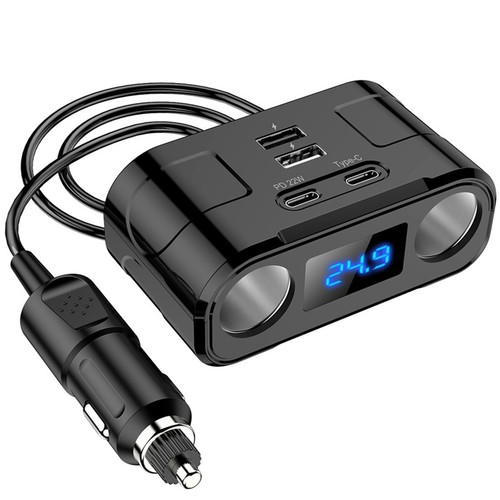 Way cigarette lighter - 2, socket