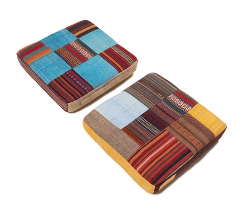 Coussin 2pcs kelim patchwork - coussin,