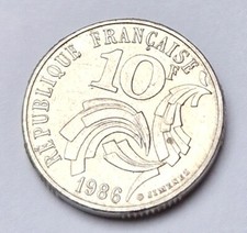 Pièce de monnaie 10 Francs Jimenez 1986 République Française