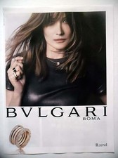 PUBLICITE-ADVERTISING :  BULGARI Bzero1 Bague Collier  2015 Carla Bruni,Bijoux