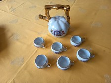 Années 70 Service carafe ( pomme ) & 6 tasses Porcelaine P.A.R.I.S. 2 théière