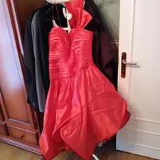 Robe de soirée, mariage, cérémonie, fête. Satin rouge - taille 44 -Parfait état