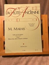 Marin Marais suite Fa majeur 3e livre flûte a bec basse continue partition Leduc