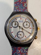 Montre chronographe vintage de collection, modèle Swatch "Award" SCB108,...