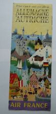 Ancien dépliant Air France Allemagne Autriche aviation Luc Marie Bayle 1954