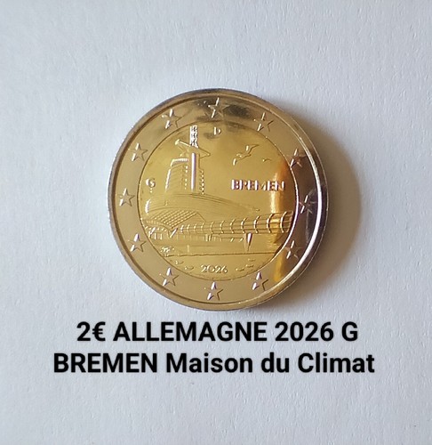 Pièce euros allemagne 2026 - euros,