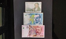 Lot De 3 Billets 200fr Eiffel