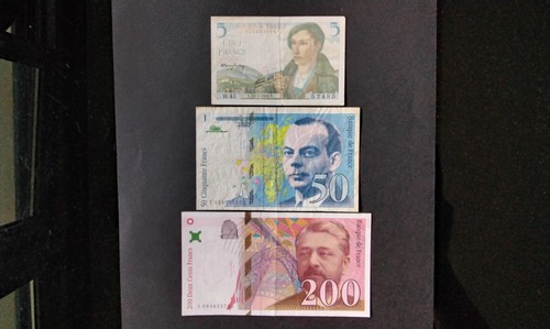 Lot billets banque - 3, de