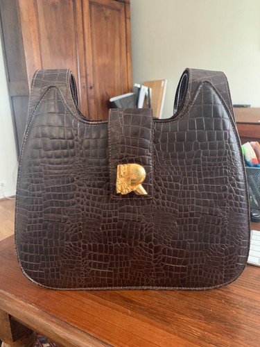 Sac main cuir marron - à,