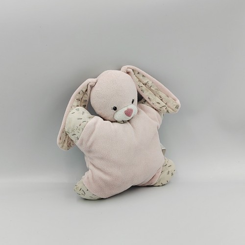 Doudou semi plat lapin rose