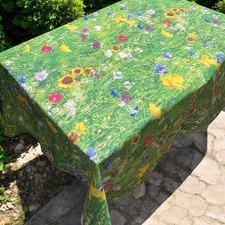 Nappe rectangulaire Prairie 240 x 150 cm Polyester Anti tache et infroissable - 