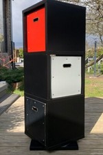 Étagère tournante noire 3 niveaux bon état (avec boites de rangement gratuite)