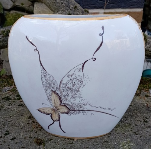 Vase porcelaine signé - porcelaine,