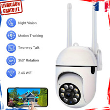 Caméra de Surveillance Extérieure Full HD 360° Sans Fil WiFi Vision Nocturne LED