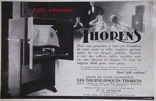 PUBLICITE THORENS TOURNE DISQUE MEUBLE TABLE CLASSEUR SIGNE E. MAURUS DE 1935 AD