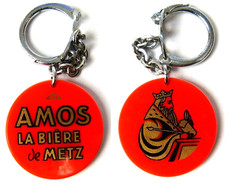 Porte-clés, Key ring - AMOS - LA BIERE DE METZ - Beer, Birra, Bier, Cerveza