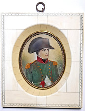 ISABEY J B : Napoléon Bonaparte en tenue militaire, miniature  vers 1800