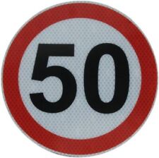 Panneau 50 Km/H Vitesse Warn-Aufkleber Camion Remorque Réfléchissant