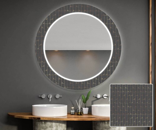 Miroir rond décoratif avec - décoratif,