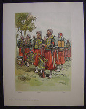 1854 1870 Second Empire Tenues Zouaves Garde Impériale Tambours Clairon Costumes